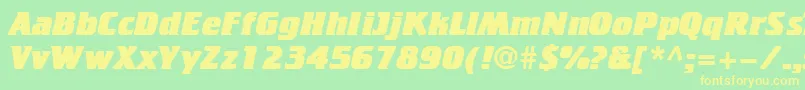 Cricketheavy Font – Yellow Fonts on Green Background