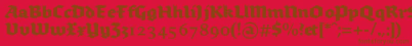 Brokenscriptboldrough Font – Brown Fonts on Red Background