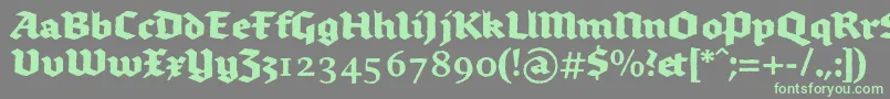 Brokenscriptboldrough Font – Green Fonts on Gray Background