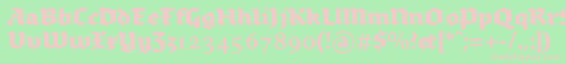 Brokenscriptboldrough Font – Pink Fonts on Green Background