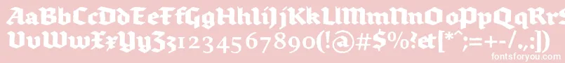 Brokenscriptboldrough Font – White Fonts on Pink Background