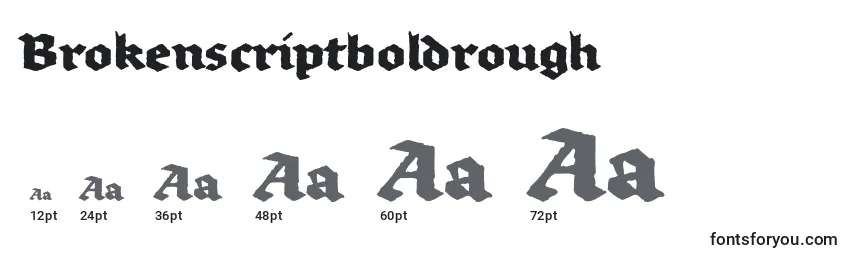 Размеры шрифта Brokenscriptboldrough