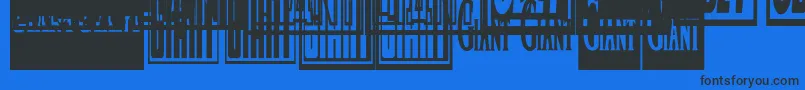 fuente Obeygiantpostercondensed – Fuentes Negras Sobre Fondo Azul