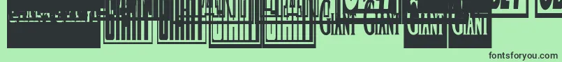 Obeygiantpostercondensed Font – Black Fonts on Green Background