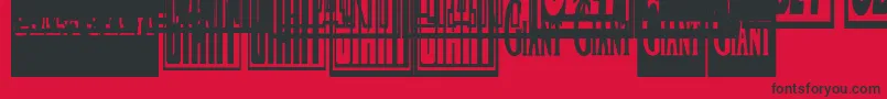 Obeygiantpostercondensed Font – Black Fonts on Red Background