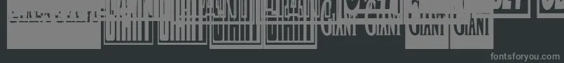 Шрифт Obeygiantpostercondensed – серые шрифты на чёрном фоне