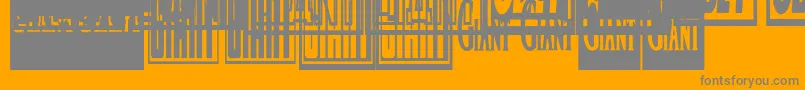 Obeygiantpostercondensed Font – Gray Fonts on Orange Background