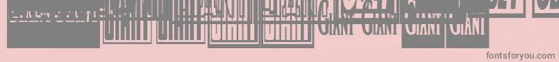 フォントObeygiantpostercondensed – ピンクの背景に灰色の文字