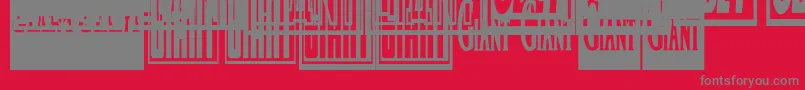 Obeygiantpostercondensed Font – Gray Fonts on Red Background