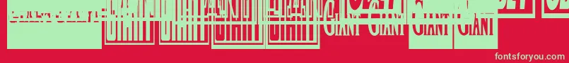 Fonte Obeygiantpostercondensed – fontes verdes em um fundo vermelho