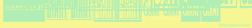 fuente Obeygiantpostercondensed – Fuentes Verdes Sobre Fondo Amarillo