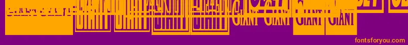 Шрифт Obeygiantpostercondensed – оранжевые шрифты на фиолетовом фоне