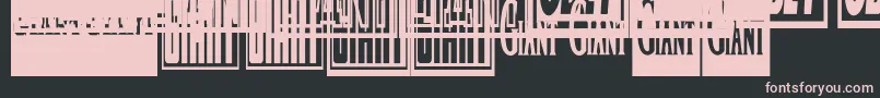 Шрифт Obeygiantpostercondensed – розовые шрифты на чёрном фоне