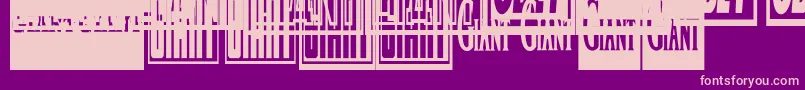 Obeygiantpostercondensed Font – Pink Fonts on Purple Background