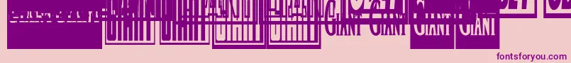 Obeygiantpostercondensed Font – Purple Fonts on Pink Background