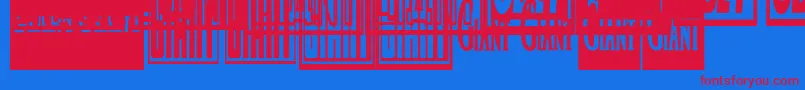 Police Obeygiantpostercondensed – polices rouges sur fond bleu