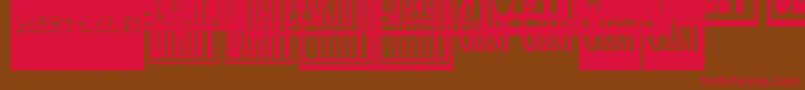 Obeygiantpostercondensed Font – Red Fonts on Brown Background
