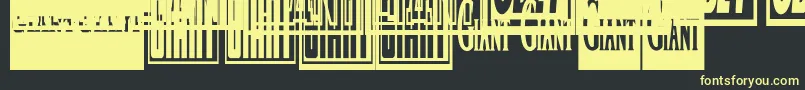Obeygiantpostercondensed Font – Yellow Fonts on Black Background