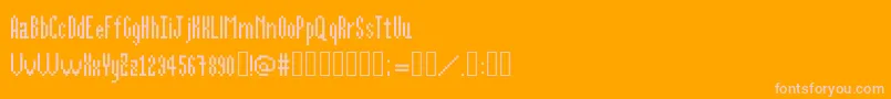 Шрифт Alittlebit – розовые шрифты на оранжевом фоне