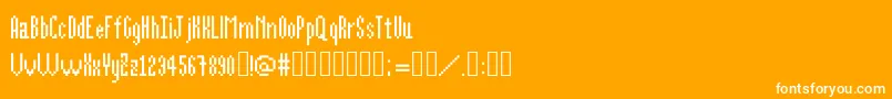 Alittlebit Font – White Fonts on Orange Background