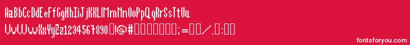 Alittlebit Font – White Fonts on Red Background