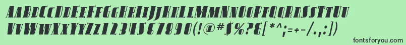 SfavondalescItalic Font – Black Fonts on Green Background
