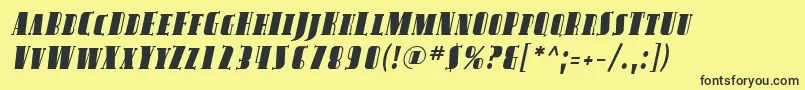 SfavondalescItalic Font – Black Fonts on Yellow Background