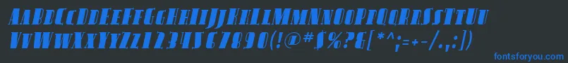 SfavondalescItalic Font – Blue Fonts on Black Background