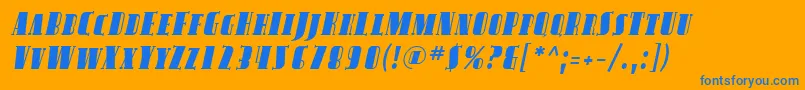 SfavondalescItalic Font – Blue Fonts on Orange Background