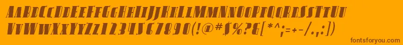 SfavondalescItalic Font – Brown Fonts on Orange Background
