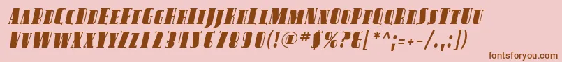 SfavondalescItalic Font – Brown Fonts on Pink Background