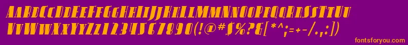 SfavondalescItalic Font – Orange Fonts on Purple Background