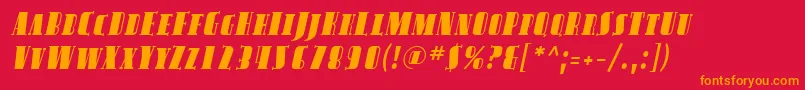 SfavondalescItalic Font – Orange Fonts on Red Background