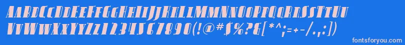 SfavondalescItalic Font – Pink Fonts on Blue Background