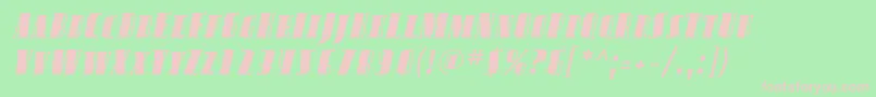 SfavondalescItalic Font – Pink Fonts on Green Background