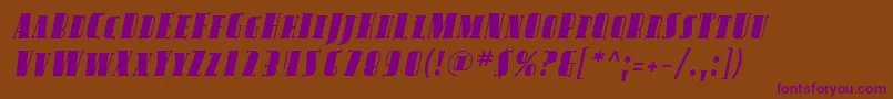 SfavondalescItalic Font – Purple Fonts on Brown Background