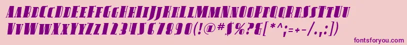 SfavondalescItalic Font – Purple Fonts on Pink Background