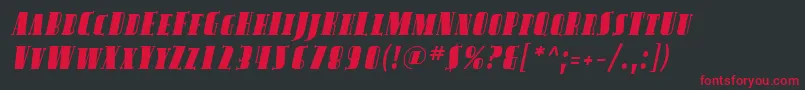 SfavondalescItalic Font – Red Fonts on Black Background