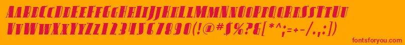 SfavondalescItalic Font – Red Fonts on Orange Background