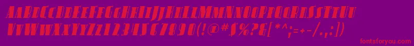 SfavondalescItalic Font – Red Fonts on Purple Background