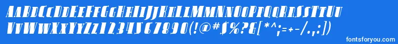 SfavondalescItalic Font – White Fonts on Blue Background