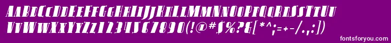 SfavondalescItalic Font – White Fonts on Purple Background