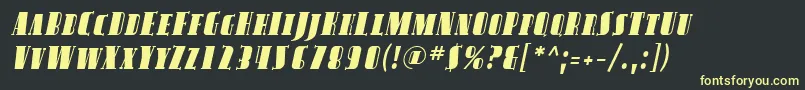 SfavondalescItalic Font – Yellow Fonts on Black Background