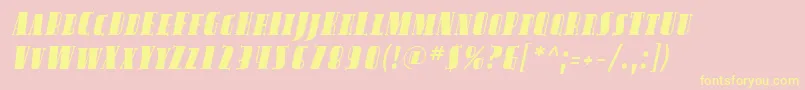 SfavondalescItalic Font – Yellow Fonts on Pink Background