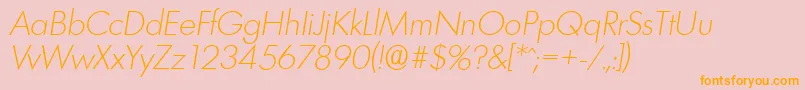 LimerickserialXlightItalic Font – Orange Fonts on Pink Background