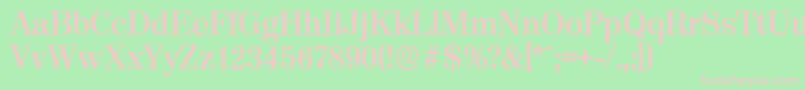 ValenciaserialBold Font – Pink Fonts on Green Background