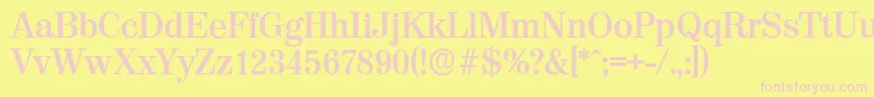 ValenciaserialBold Font – Pink Fonts on Yellow Background