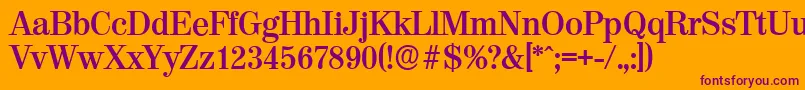 ValenciaserialBold Font – Purple Fonts on Orange Background