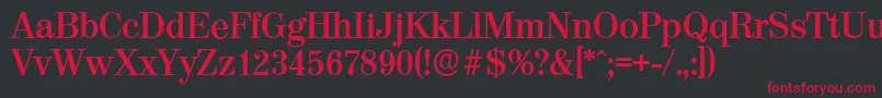 ValenciaserialBold Font – Red Fonts on Black Background