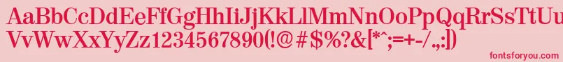 ValenciaserialBold Font – Red Fonts on Pink Background